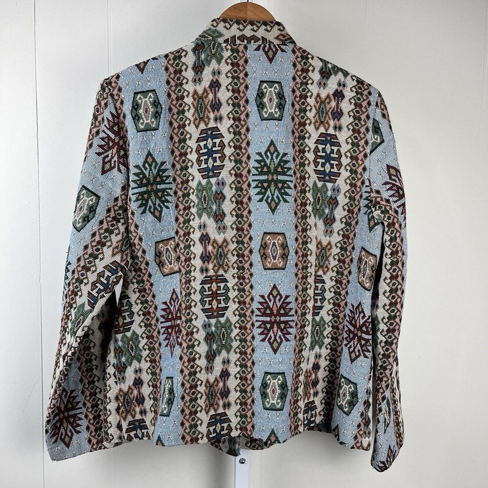 Vintage Bedford‎ Fair Tapestry Jacket Womens 14 Aztec Southwestern Cowgirl - Picture 6 of 7